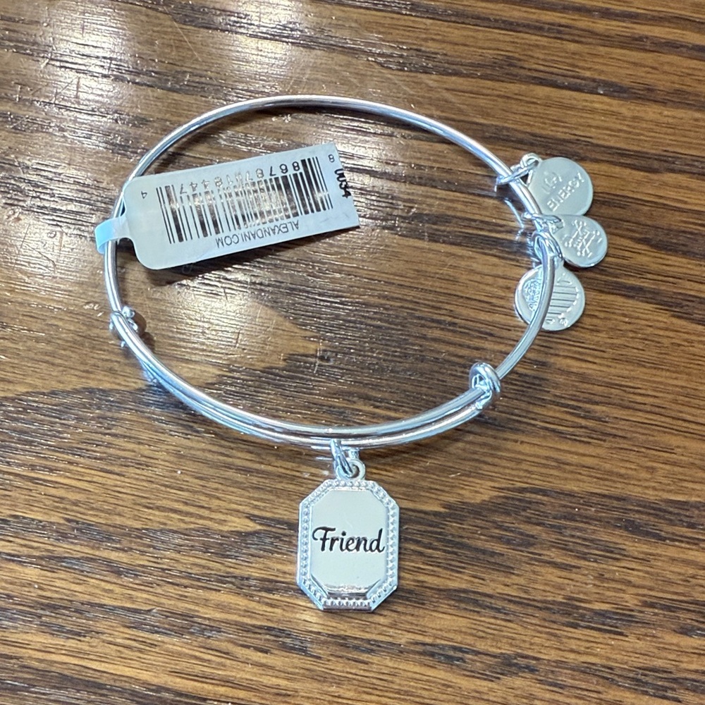 Alex and Ani Silver 'Friend' Charm Bracelet